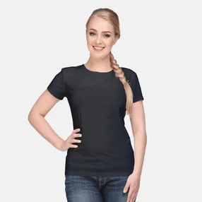 Футболка с лайкрой женская черная