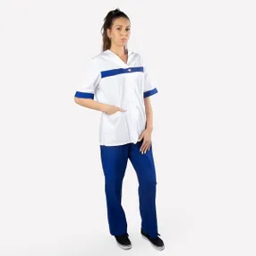 Костюм АНЮТА, белый-василек