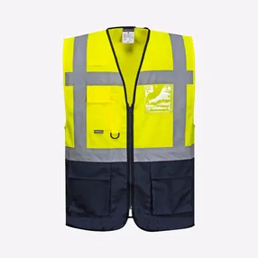 Сигнальный жилет Portwest C476, сигнальный желтый/темно-синий