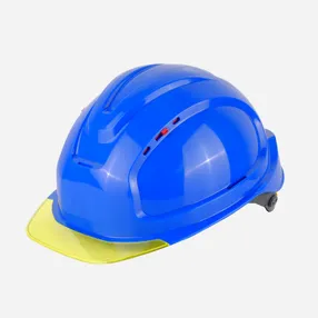 Каска защитная СОМЗ-80 Абсолют Престиж синяя, янтарный козырёк