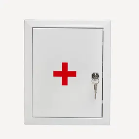 Аптечка первой помощи офисная общего назначения, металлический шкаф №1