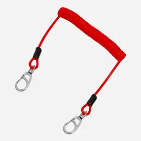 Спиралевидный привязной шнур с двумя карабинами