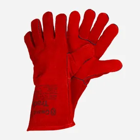 Краги Gward Track из спилка красного цвета