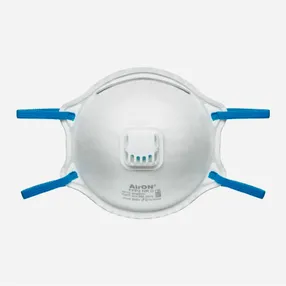 Полумаска фильтрующая AirON FFP 2 NR D с клапаном выдоха (с угольным фильтром)