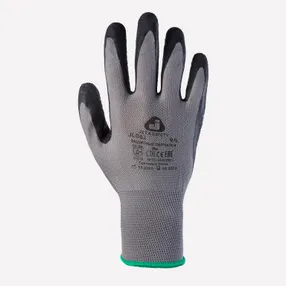 Защитные промышленные перчатки JL061 из полиэстера с рельефным латексным покрытием