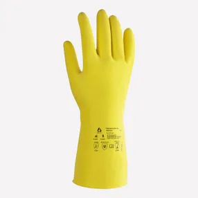 Химические перчатки из латекса JHG-101 Acid Eco с хлопковым напылением