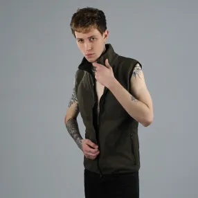 Флисовый жилет с подогревом RedLaika RL-05 (хаки) унисекс, 3 модуля батарея 4400 мАч