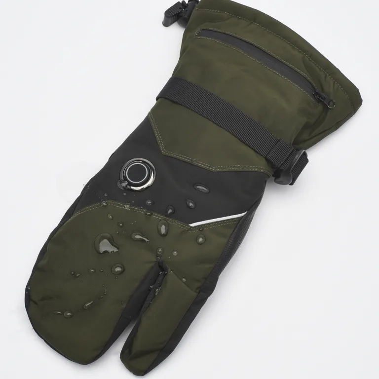 Red Laika / Трёхпалые рукавицы RL-R-06 с регулируемым подогревом на аккумуляторах хаки