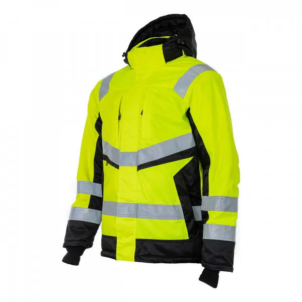 Brodeks / Зимняя сигнальная куртка BRODEKS KW 216, желтый/черный