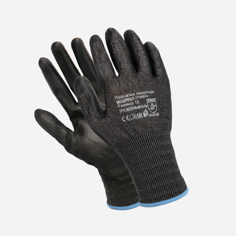 SCAFFA / Перчатки для защиты от порезов модель Рубеж ПУ Тач В (DY1850-PU)
