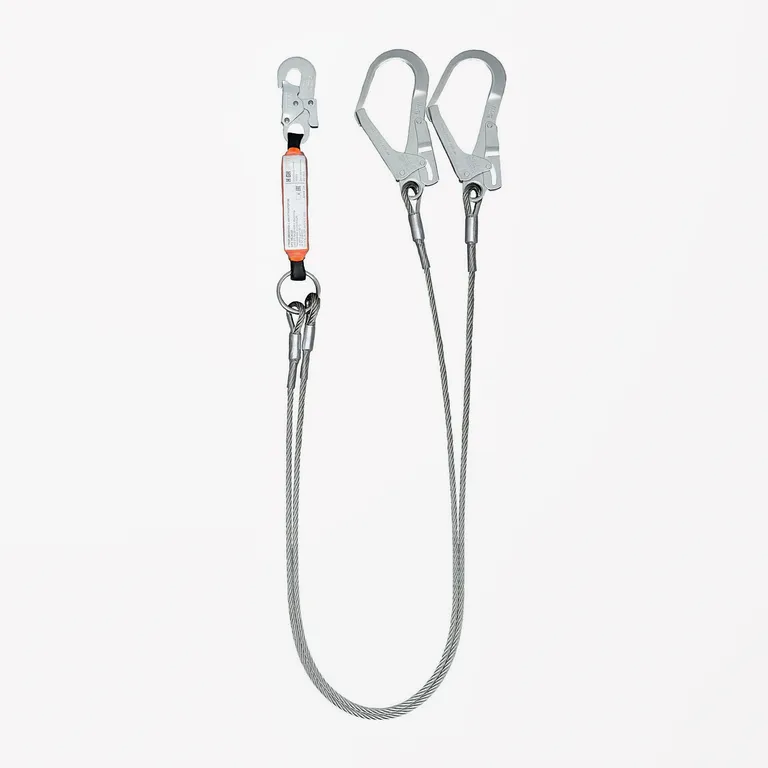 HIGH SAFETY / Строп двойной с амортизатором HS-AC22 (стальной)
