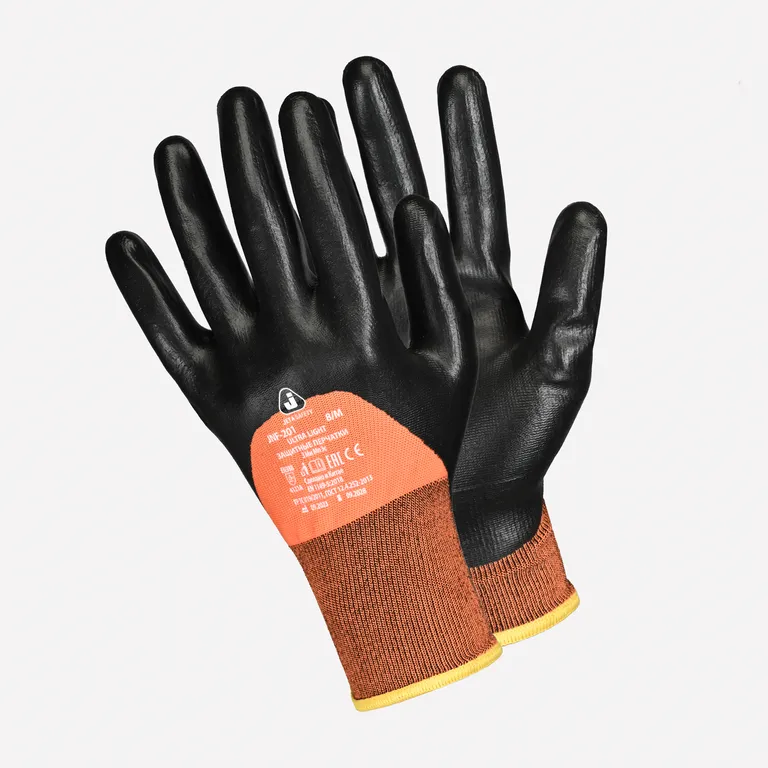 Jeta Safety / Ultra Light Защитные трикотажные перчатки Jeta Safety JNF-201 с пенонитриловым покрытием