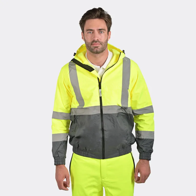 Hogert Technik / Куртка сигнальная с капюшоном водостойкая NIMS