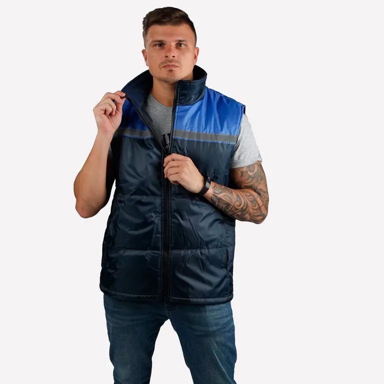 Эталон / Жилет утеплённый "МАСТЕР" мужской синий/василек