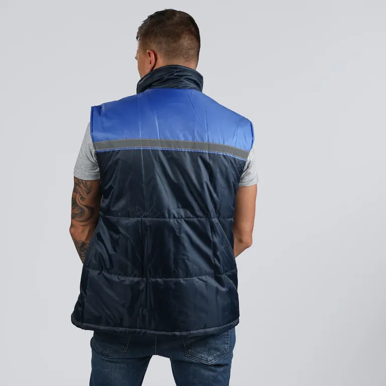 Эталон / Жилет утеплённый "МАСТЕР" мужской синий/василек