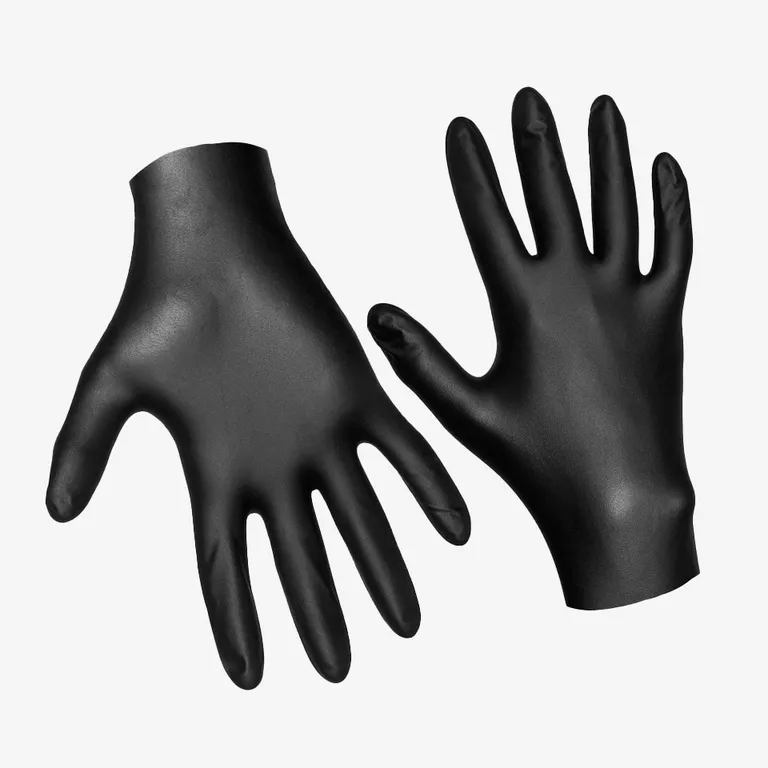 Jeta Safety / Нитриловые перчатки JSN9 черные одноразовые  (50 пар - 100 шт)