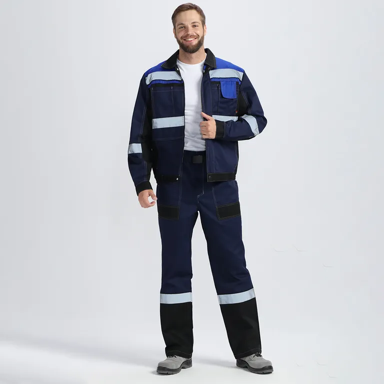 Факел / Костюм Виват-1 Премиум IMP (тк.Смесовая,240) брюки, т.синий/черный/васильковый