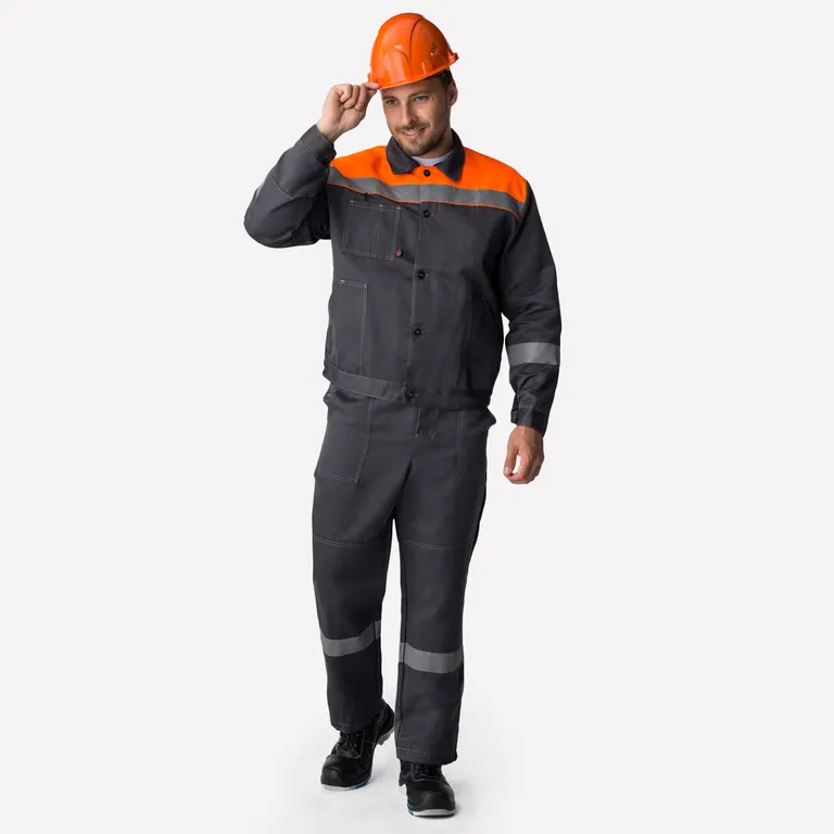 Факел / Костюм Легион-1 СОП (тк.Смесовая,210) брюки, т.серый/оранжевый