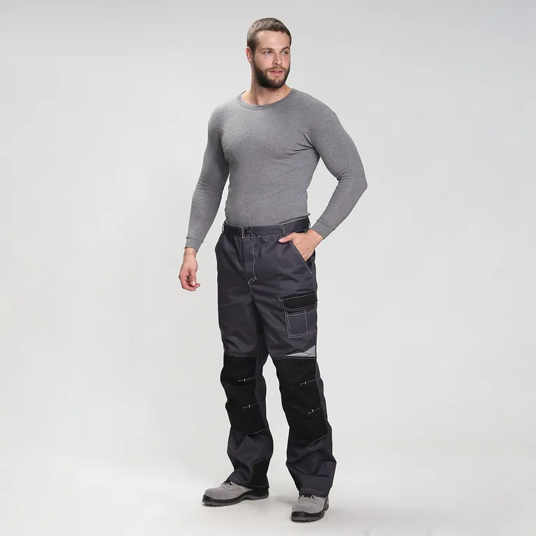 Факел / Костюм Формула (тк.Смесовая,240) брюки, т.серый/св.серый/черный