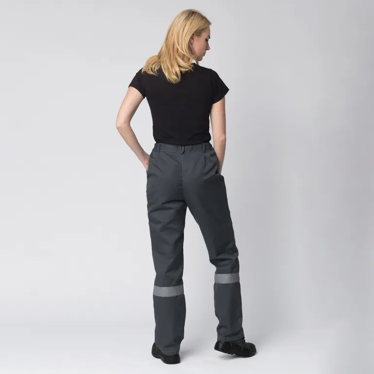 Факел / Костюм женский Весна-1 СОП CH (тк.Смесовая,210) брюки, т.серый/красный