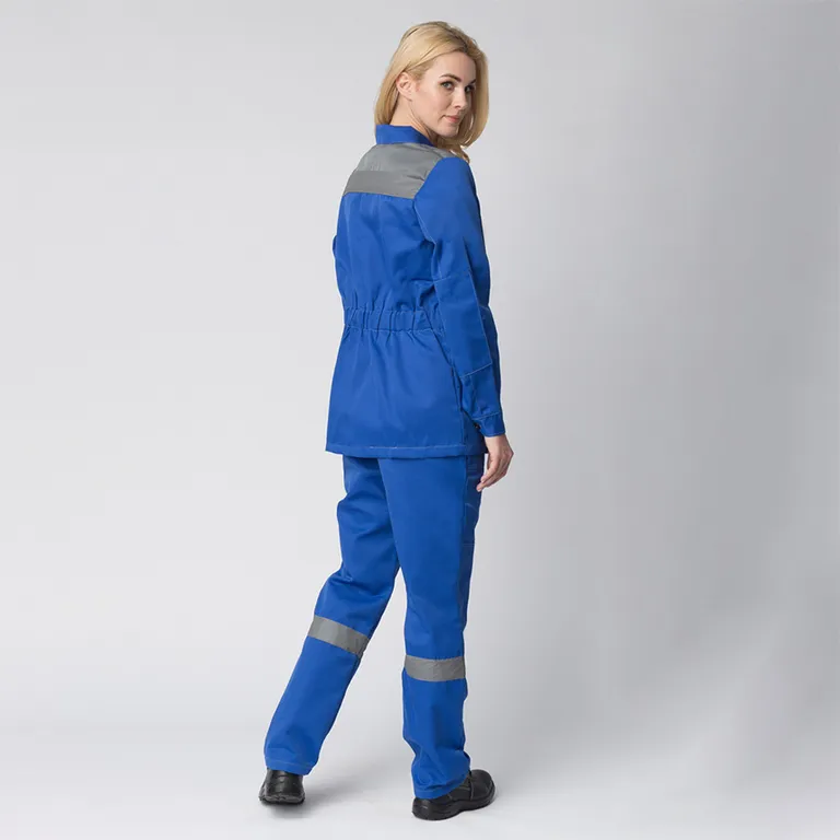 Факел / Костюм женский Весна-1 СОП CH (тк.Смесовая,210) брюки, васильковый/серый