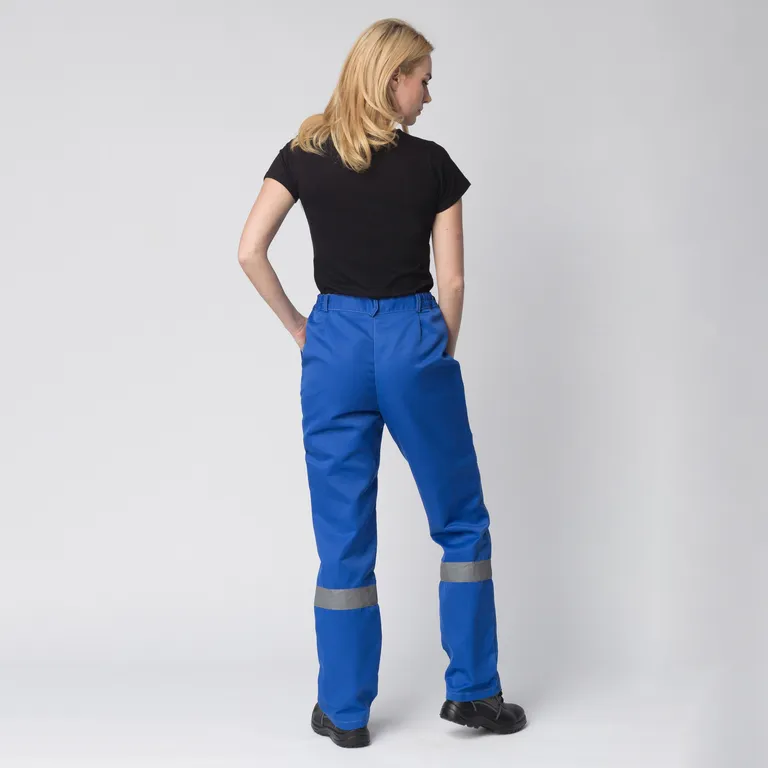 Факел / Костюм женский Весна-1 СОП CH (тк.Смесовая,210) брюки, васильковый/серый