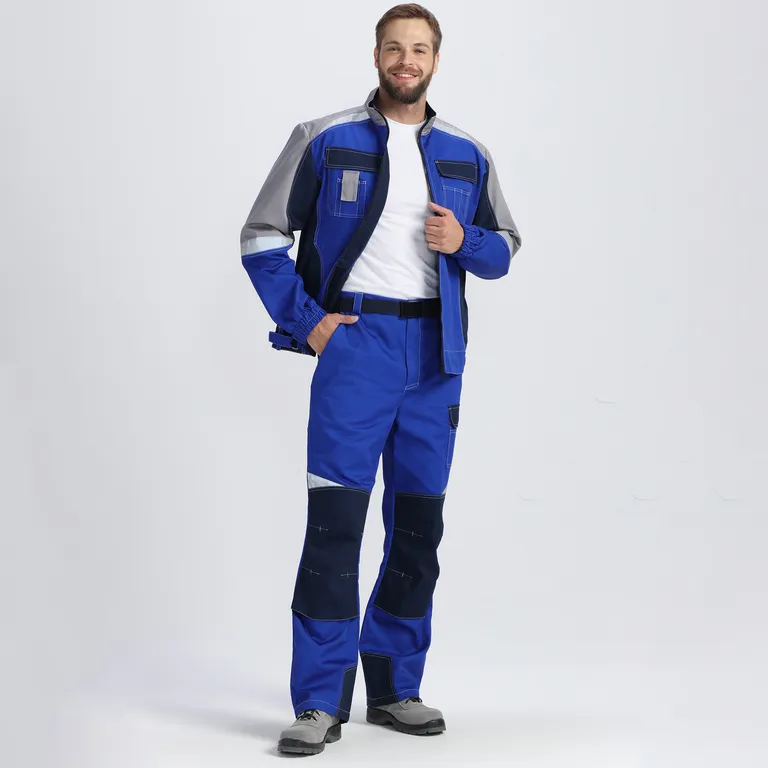 Факел / Костюм Формула (тк.Смесовая,240) брюки, васильковый/т.синий/серый