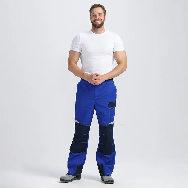 Факел / Костюм Формула (тк.Смесовая,240) брюки, васильковый/т.синий/серый