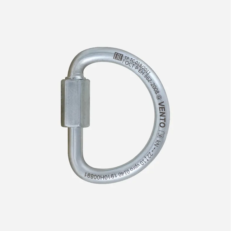 Vento / Карабин-Рапид "Big-D 10" стальной полукруглый 10мм