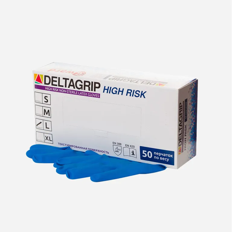 Gward / Перчатки Gward DELTAGRIP High Risk латексные неопудренные