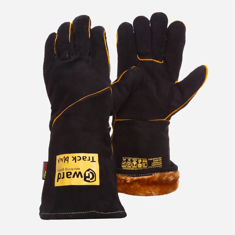 Gward / Краги Gward Track Black Zima из спилка с широким раструбом, утеплитель мех-мутон