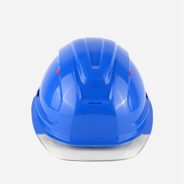 РОСОМЗ / Каска защитная СОМЗ-80 Абсолют Престиж синяя, прозрачный козырёк с логотипом Газпрмонефть