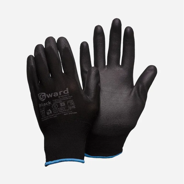 Gward / Перчатки Black нейлоновые с полиуретановым покрытием PU1001