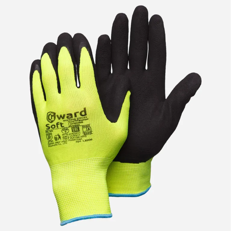 Gward / Перчатки Gward Soft нейлоновые со вспененным латексным покрытием