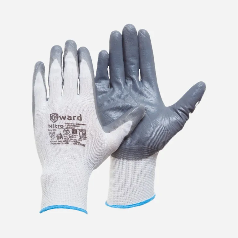 Gward / Перчатки Gward Nitro нейлоновые c нитриловым покрытием