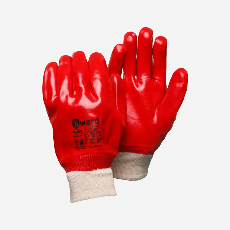 Gward / Перчатки Gward Ruby МБС, интерлок с покрытием ПВХ