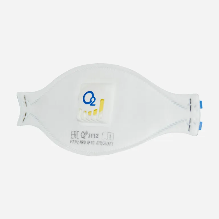 Завод О2 / Респиратор-полумаска трехпанельный О2 3112 – FFP2 NR D с клапаном выдоха