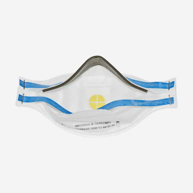 Завод О2 / Респиратор-полумаска трехпанельный О2 3112 – FFP2 NR D с клапаном выдоха