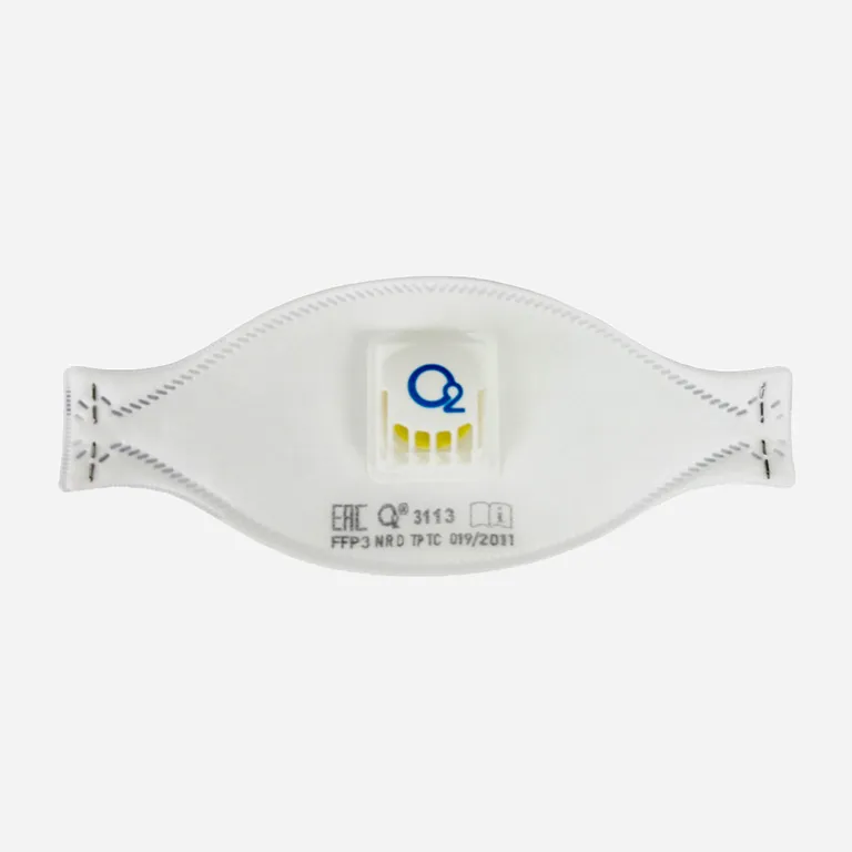 Завод О2 / Респиратор-полумаска трехпанельный О2 3113 – FFP3 NR D с клапаном выдоха