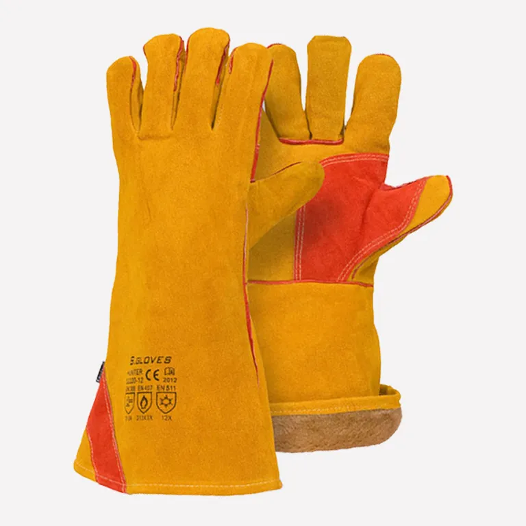 S.GLOVES / Краги спилковые пятипалые «HUNTER», акриловый мех