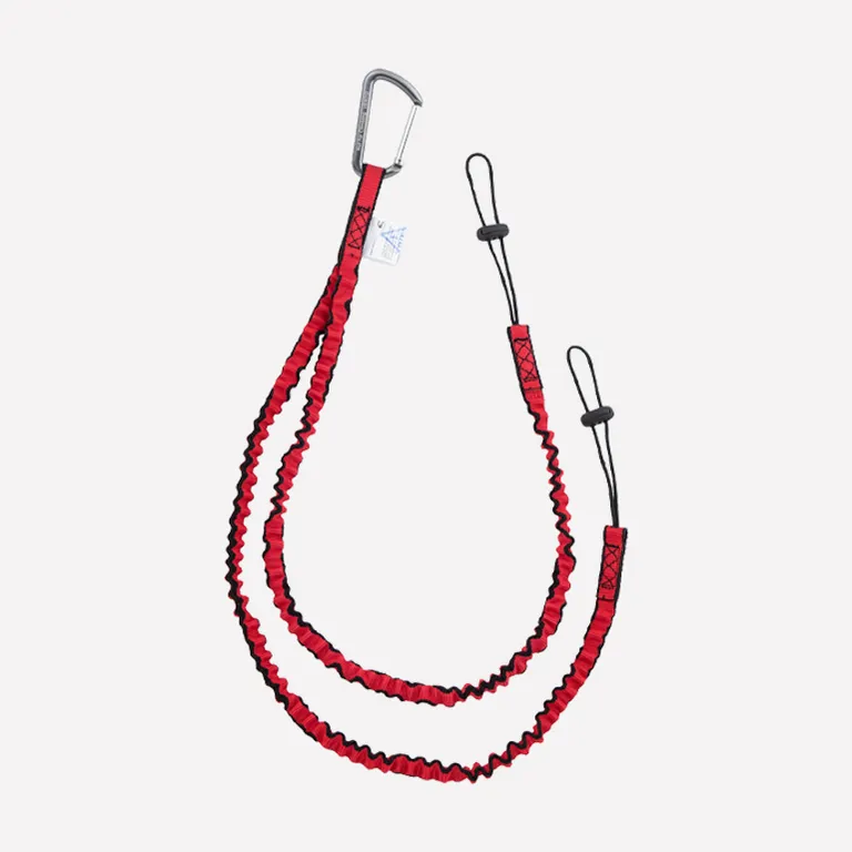 Vento / Стропа эластичная двойная с петлей для крепления инструмента (до 10 кг) с карабином "Мини"