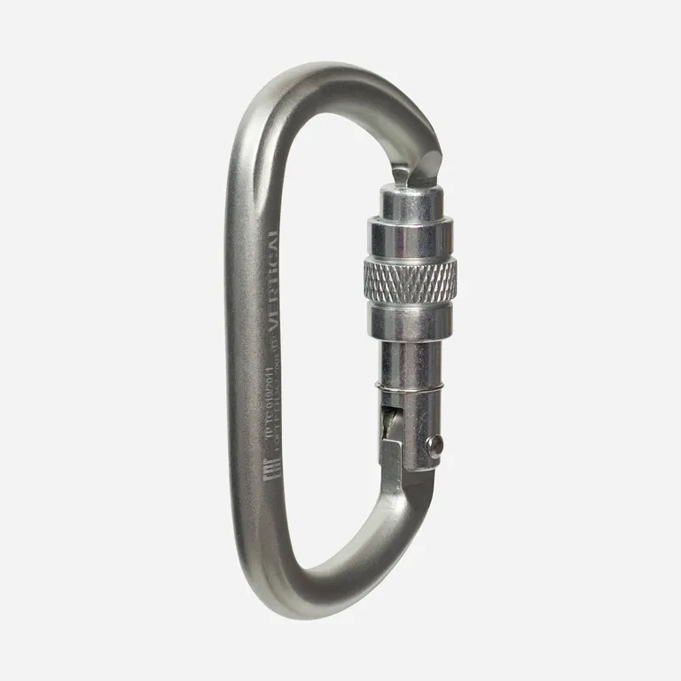 Vertical / Карабин овал стальной люкс с муфтой (Keylock) ver 0260