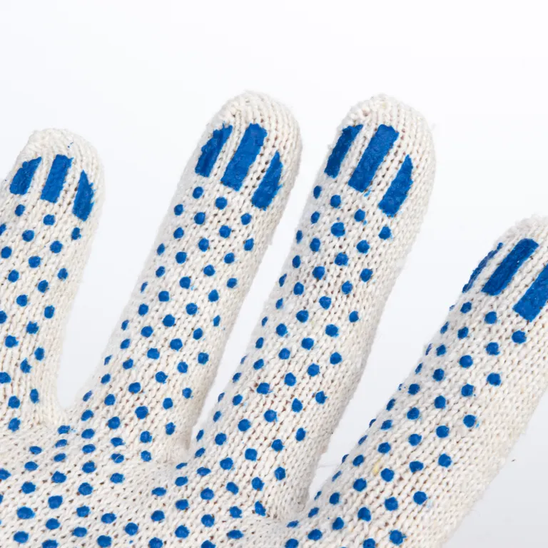 Спецодежда / Перчатки х/б 10 класс с ПВХ  "Точка", 4-нитка р.10