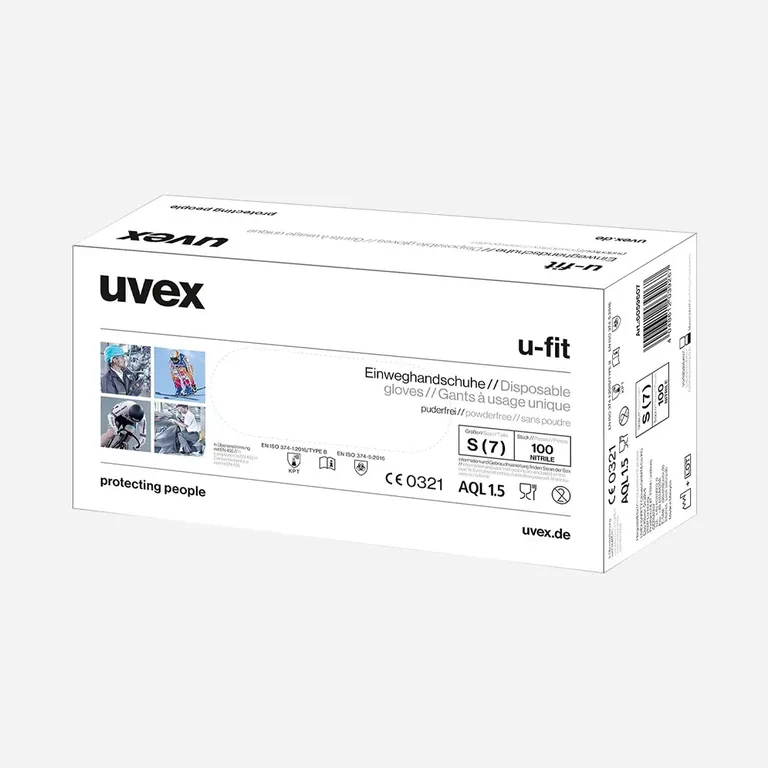UVEX / Нитриловые перчатки Uvex Ю-фит (в уп. 50 пар)