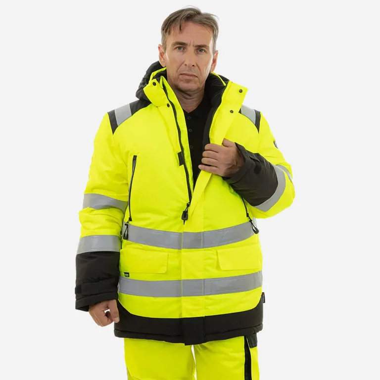 Brodeks / Зимняя сигнальная куртка-парка KW 217