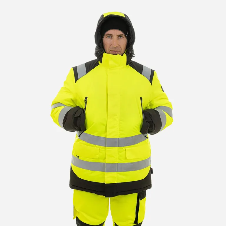 Brodeks / Зимняя сигнальная куртка-парка KW 217