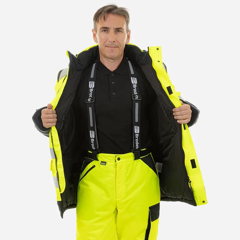 Brodeks / Зимняя сигнальная куртка-парка KW 217