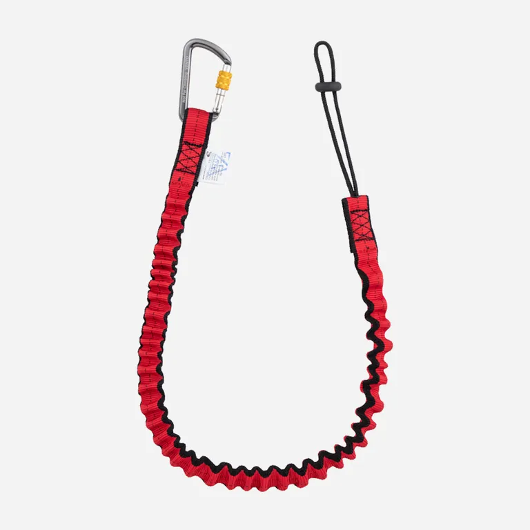 Vento / Стропа эластичная одинарная для крепления инструмента (до 25 кг) с карабином "Мини" с муфтой