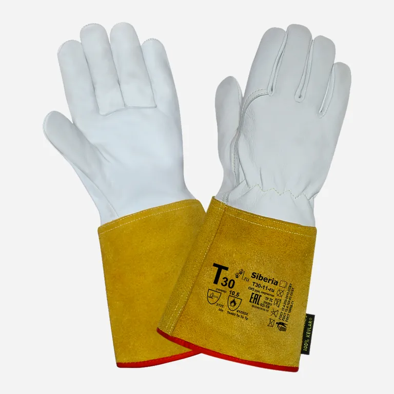 2Hands / Краги кожаные для аргоновой сварки Siberia T30-11-ru