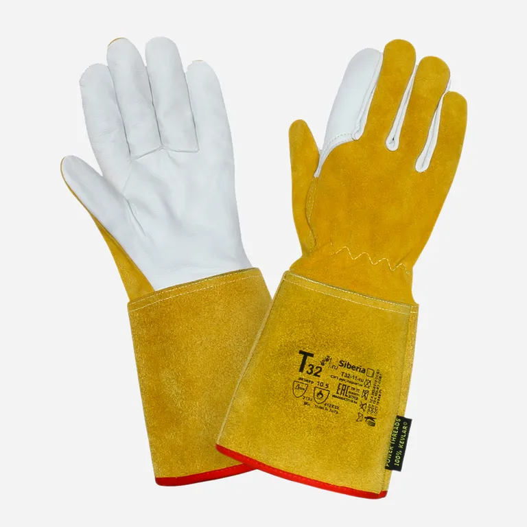 2Hands / Краги кожаные для аргоновой сварки Siberia T32-11-ru